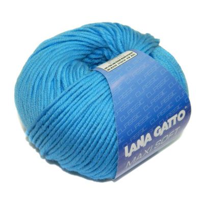 Lana Gatto Maxi Soft ( 05283голубой) 100% меринос экстрафайн 50 г/90 м